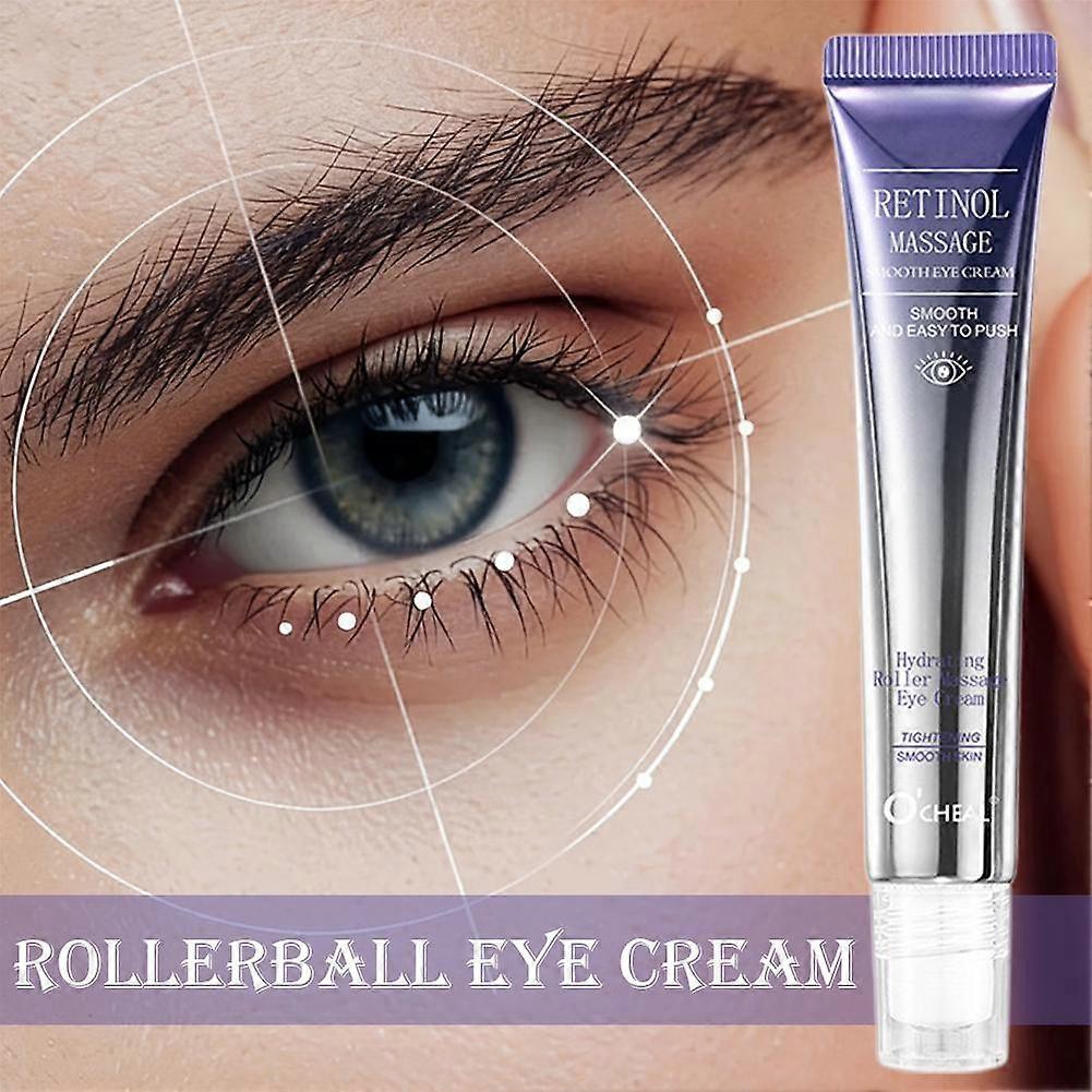Retinol Massage Eye Cream with Triple Roller - Blue Light Protection Firming