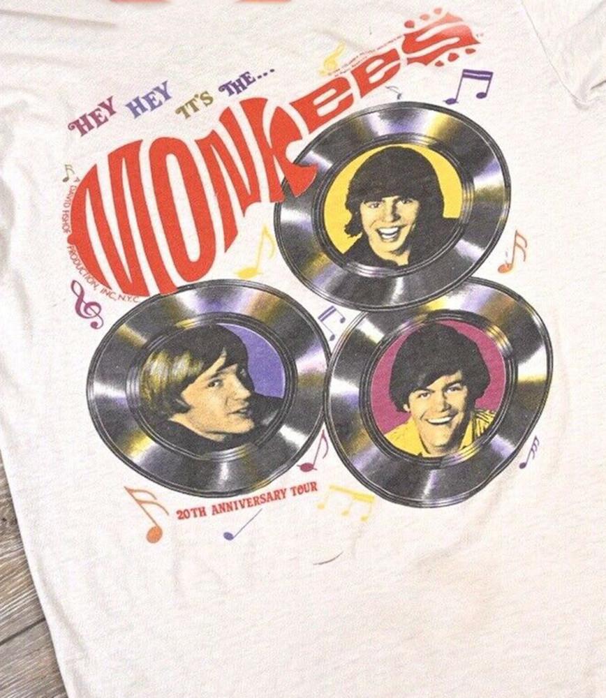 Vintage The Monkees 20th Anniversery World Tour Short Sleeve T Shirt S-4XL Unisex T-Shirt