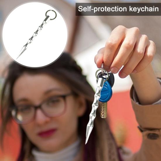 Selbstverteidigungs-Schlüsselanhänger Sicherheit Sicherheit Laufen Stiftspitze Anhänger Legierung Luftfahrtaluminium Rucksack Verteidigung Nacht Stiftspitze Anhänger