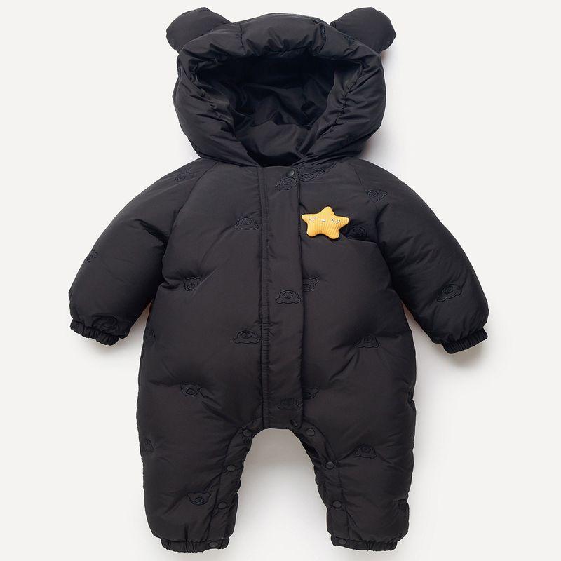 

Baby Lightweight down Jacket, Warm down Liner Romper for Infants, Unisex Baby Outdoor Wear, One-Piece Crawling Suit Black 73 cm
