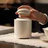 Yiyan Handmade Ceramic Tea Canister: Moisture-Proof, Sealed, Simple Chinese Tea Caddy for Home and Tea Ceremony Use