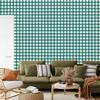 Colorful retro checkered wallpaper in sea and white for living room and bedroom 50x1000