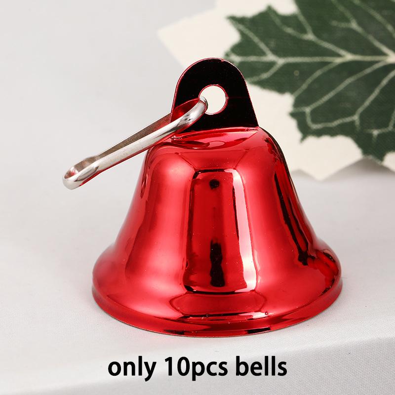 

WTEMPO 10 ШТ. Ремісничі дзвіночки, суцільні кольори, металеві міні-підвісні дзвіночки з пружинними гачками для виготовлення дзвіночків. Весільні прикраси для дверей будинку. 10pcs червоний