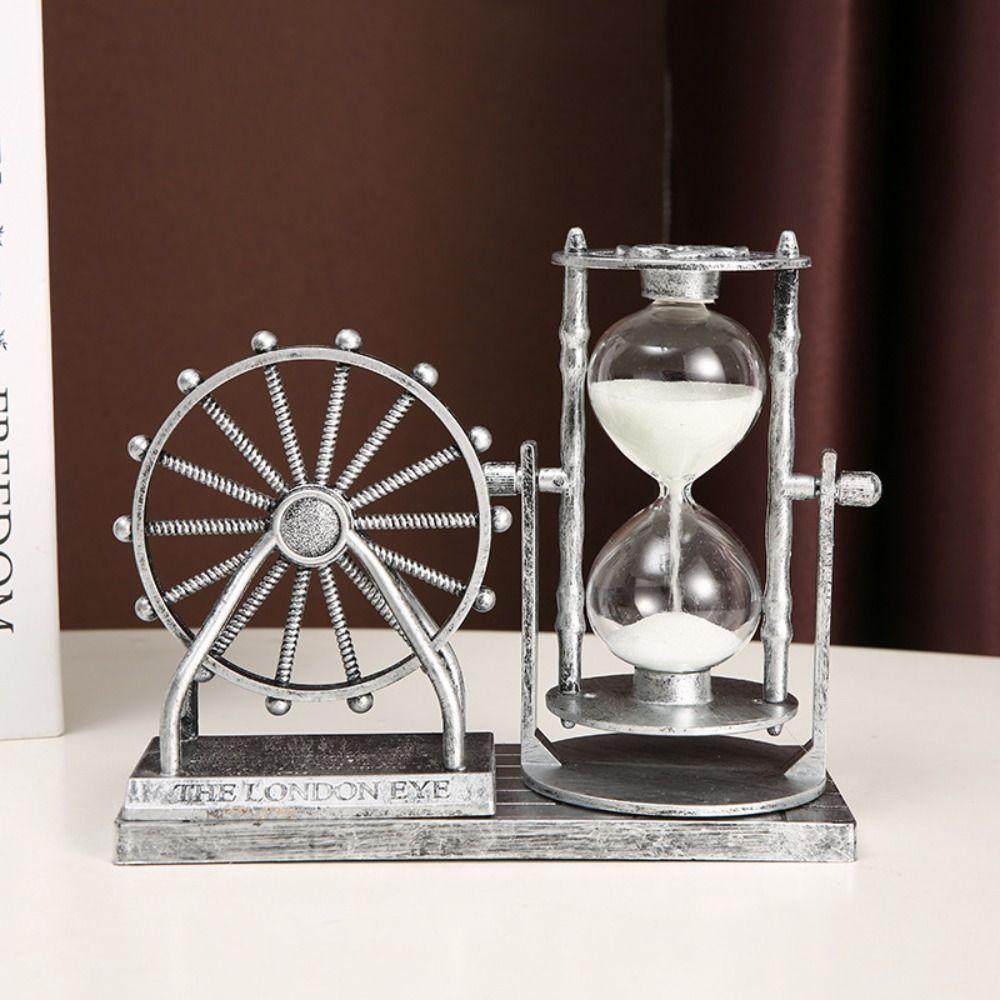 Sand Glass Ferris Wheel Hourglass Plastic Ferris Wheel Ornament Clock Art Sand Clock Timer  Office