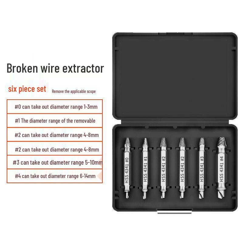 High-Speed Steel Double-Ended Screw Extractor Set 4341