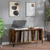 VidaXL Record Cabinet, Side Cabinet with Storage, Furniture for Turntable, Living Room Buffet, Modern, Smoked Oak 831986