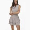 Women's Fashion Summer Spring Solid Color Print Sleeveless O-Neck Loose Waistline Casual Dresses
