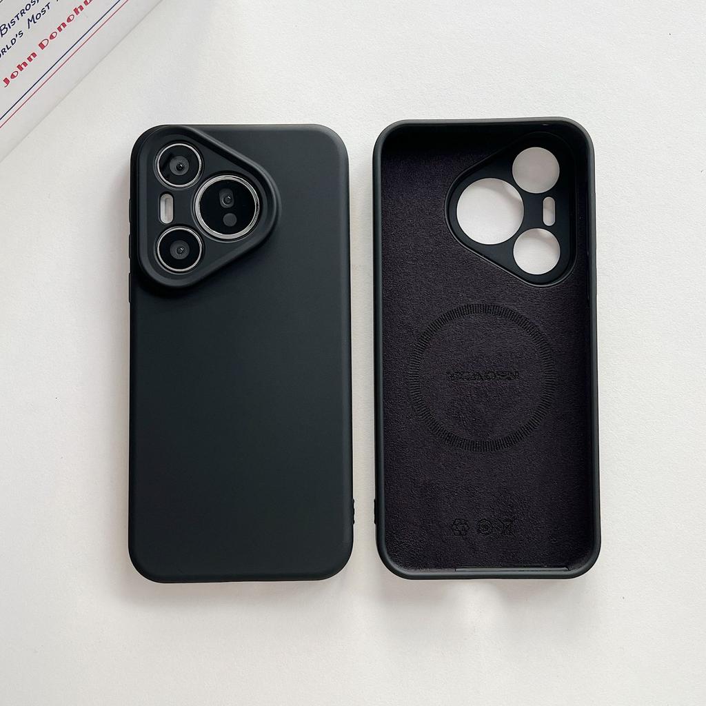 Premium Liquid Silicone Suitable for Huawei Mate80ProMax Magnetic Mobile Phone Case Pura70 Fine Hole Lens Sheath