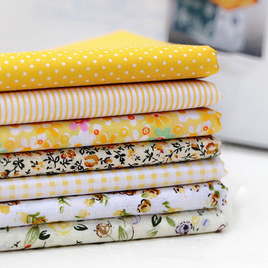 Buy 7pcs 25*25cm Assorted Pattern Floral Cotton Fabric Cloth DIY Crafts ...