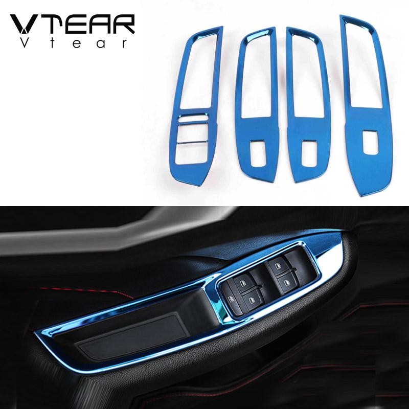 Vtear for MG ZS window button switch cover glass lifting trim frame interior mouldings control panel car-styling accessories II8