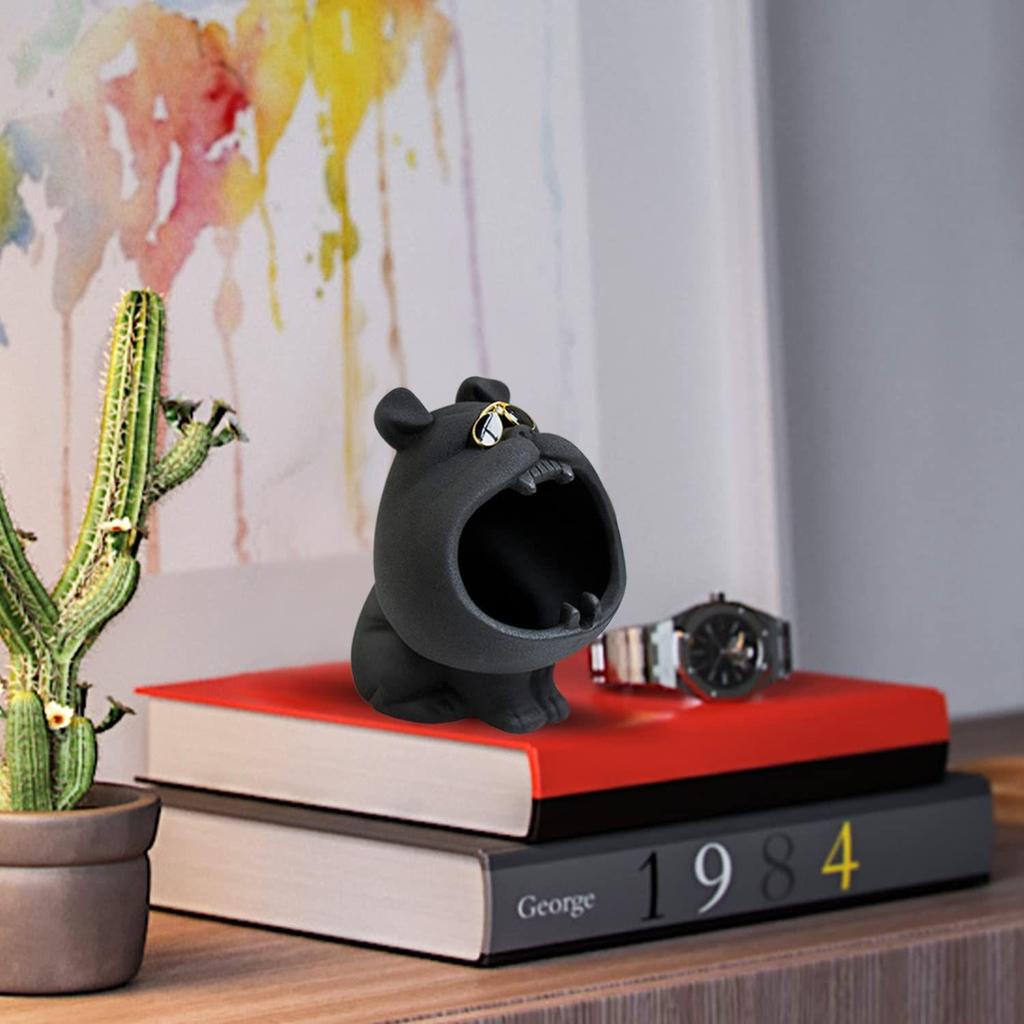 Resin Dog Shaped Home Decor | Cute and Stylish Design - (Pack of 1, Black)