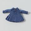 Handmade Doll Pleated Skirt Lapel Collar Jeans Dresses for 1/11 OB11 Dolls for 1/12 BJD Dolls