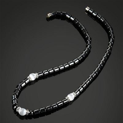 Collana di ematite con terapia magnetica per la guarigione di gioielli sanitari, perle di perle