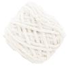 Enkelt tykt isstripegarn strikkepinne strikket vevd teppe tøffellinje(Melkehvit)
