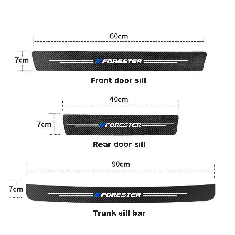 Car Door Threshold Sill Trunk Bumper Pedal Anti Scratch Waterproof Protector Decal Stickers Cover For Subaru FORESTER Women Men