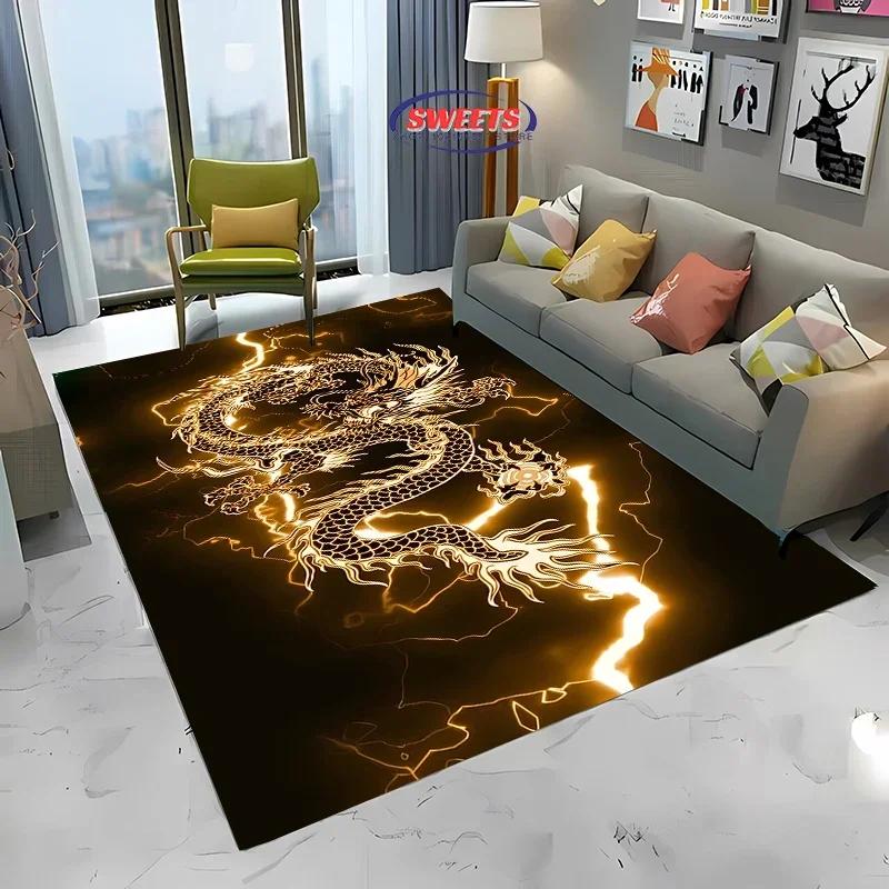 Neue Regale! Dargon Großflächenteppich, Wohnzimmer Schlafzimmer Bürobereich Kinderzimmer der Wahl, Rutschfeste Maschinenwaschbare Matte