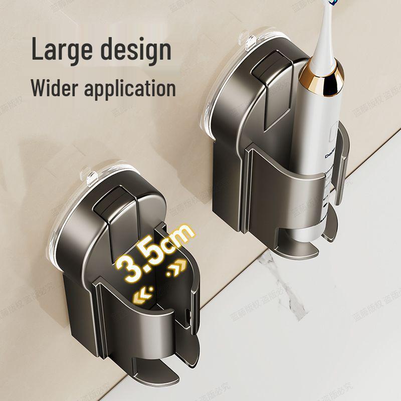Electric Toothbrush and Mouthwash Cup Holder - Wall-Mounted Bathroom Storage Rack.