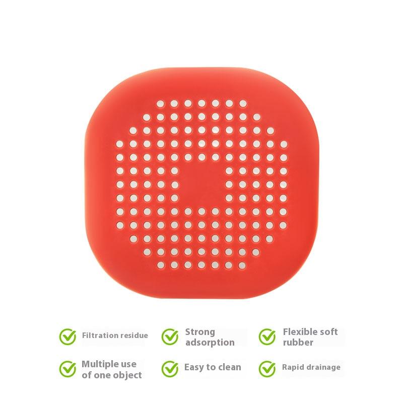 Anti-clogging Silicone Floor Drain Cover for Sinks, Bathroom Drains