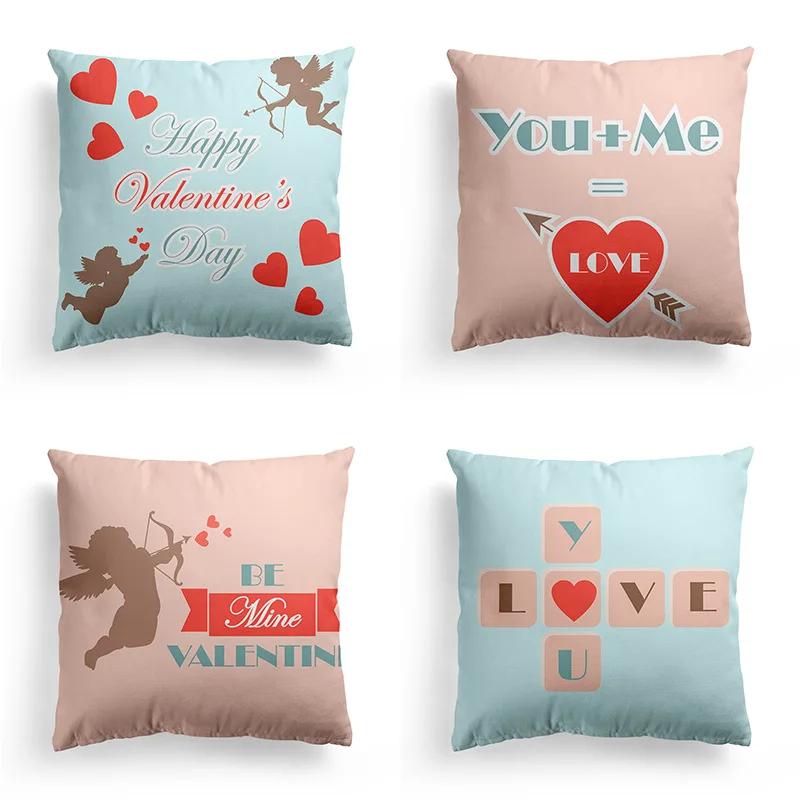 Valentine's Day Pillow Cover Home Gift Pillow Sleeper Cushion Cover