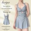 Women's Sleek Open-Back Push-Up Swimsuit - New Style, Slim Fit, Pure Desire for Vacation and Hot Springs