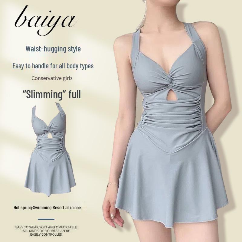 Women's Sleek Open-Back Push-Up Swimsuit - New Style, Slim Fit, Pure Desire for Vacation and Hot Springs