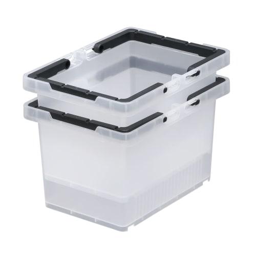 JEJ Astage Storage Box, Separate Basket #45, Clear, Made In Japan, Outdoor/Camping, Stackable, SPB-N45C, 22cm Wide X 31cm Deep X 18cm High