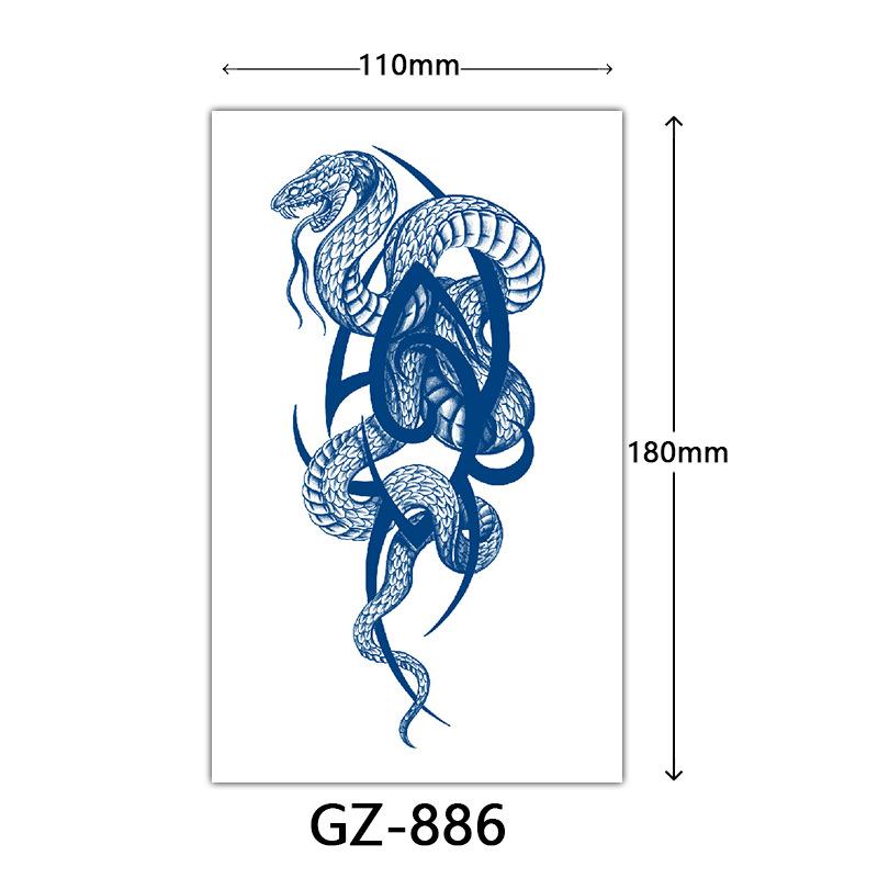 Juice Tattoo Stickers, Herbal Tattoo Stickers, Semi-Permanent English Letter Tattoo Stickers Tattoo