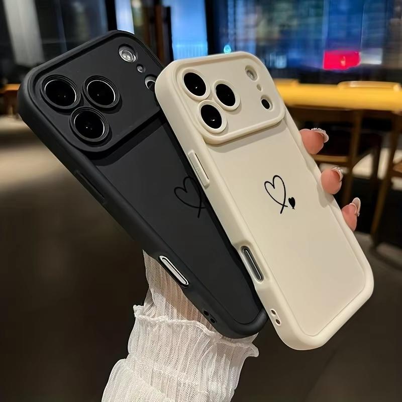 Fashionable Line Heart-shaped Pattern Suitable Phone Case For iPhone 17 Pro Max 16E 15 Pro 14 13 12 11 Mini AIR XS XR XS 8Plus a