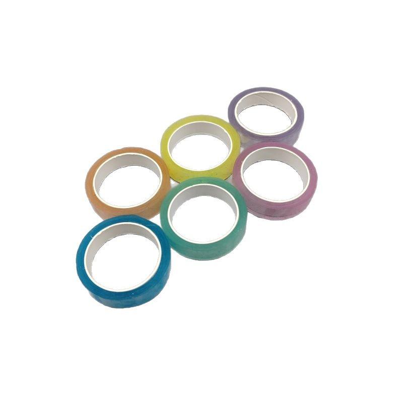 Luminous Transparent Sticky Ball Set - 6 Glitter Rainbow Colors, No Residue