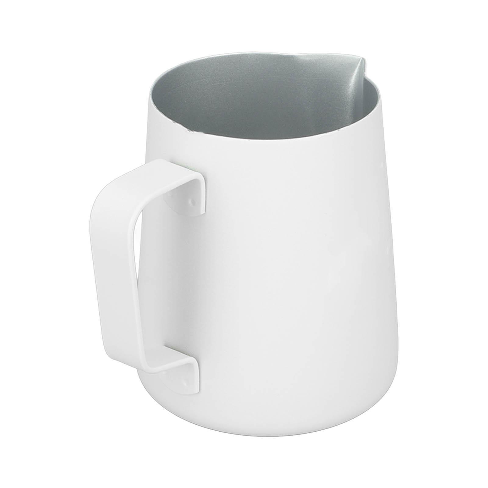 Питчер для вспенивания молока из нержавеющей стали 380 мл с острым носиком, чашка для молочной пены, кофейные принадлежности белый