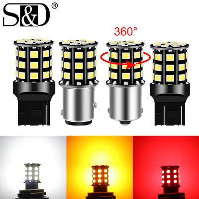 1pc 1156 BA15S P21W LED BAU15S PY21W BAY15D LED Bulb 1157 P21/5W R5W T20 LED 7440 7443 W21W LED Car Turn Signal Tail Bulb Reverse Brake Light 12V