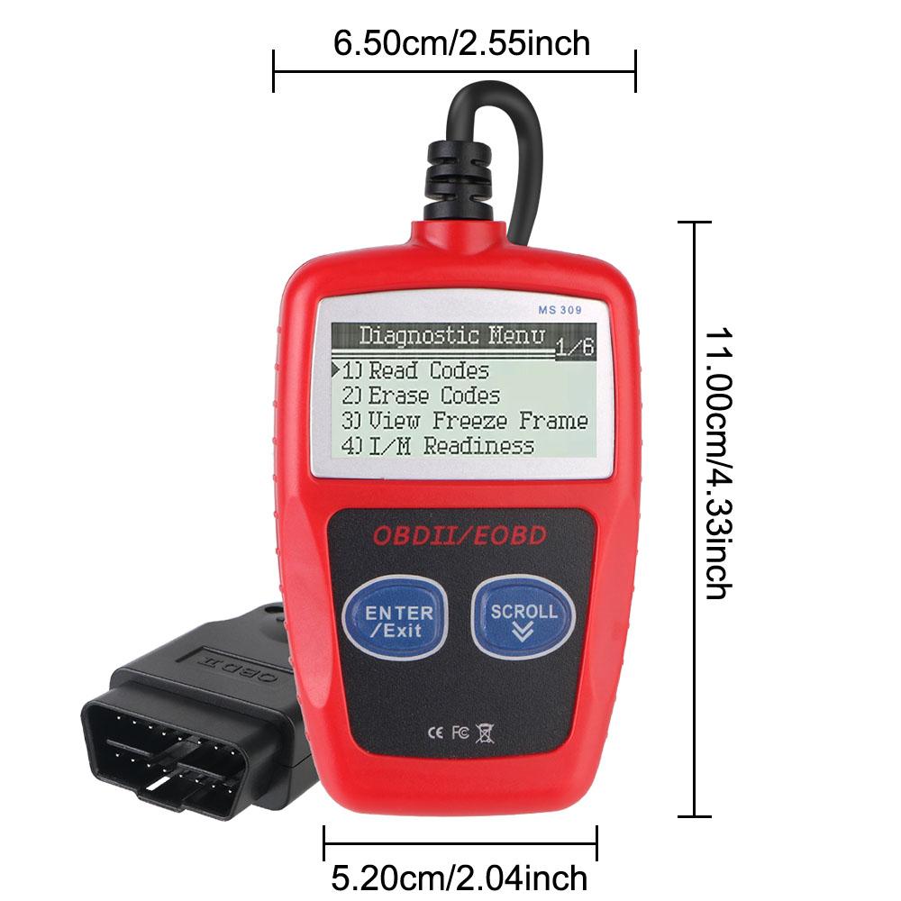Univerzální verze Digitální displej Multifunkční skener OBD 2 Čtečka kódů OBD2 Chybový kód Vymazat diagnostické nástroje automobilu