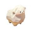 Carved Wood Sheep Figurine Unique Miniature Lamb Statue Animal Sculpture Ornament for Home Desktop Decoration or Gift