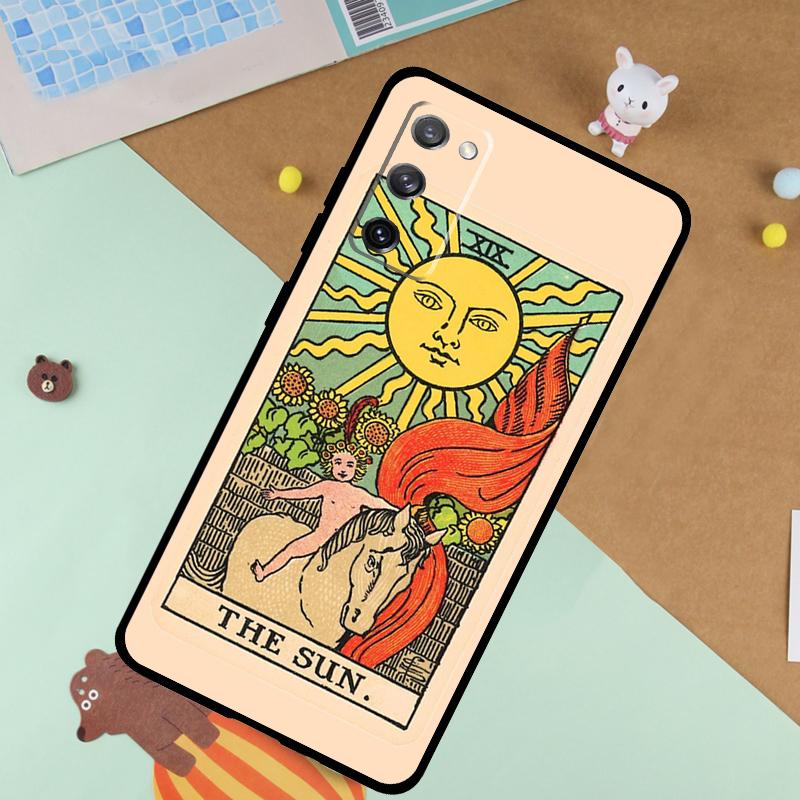 The SUN Tarot card Soft Case For Samsung Galaxy S25 Ultra S9 S10 S20 FE S21 S22 S23 Plus S24 Ultra Funda Cover