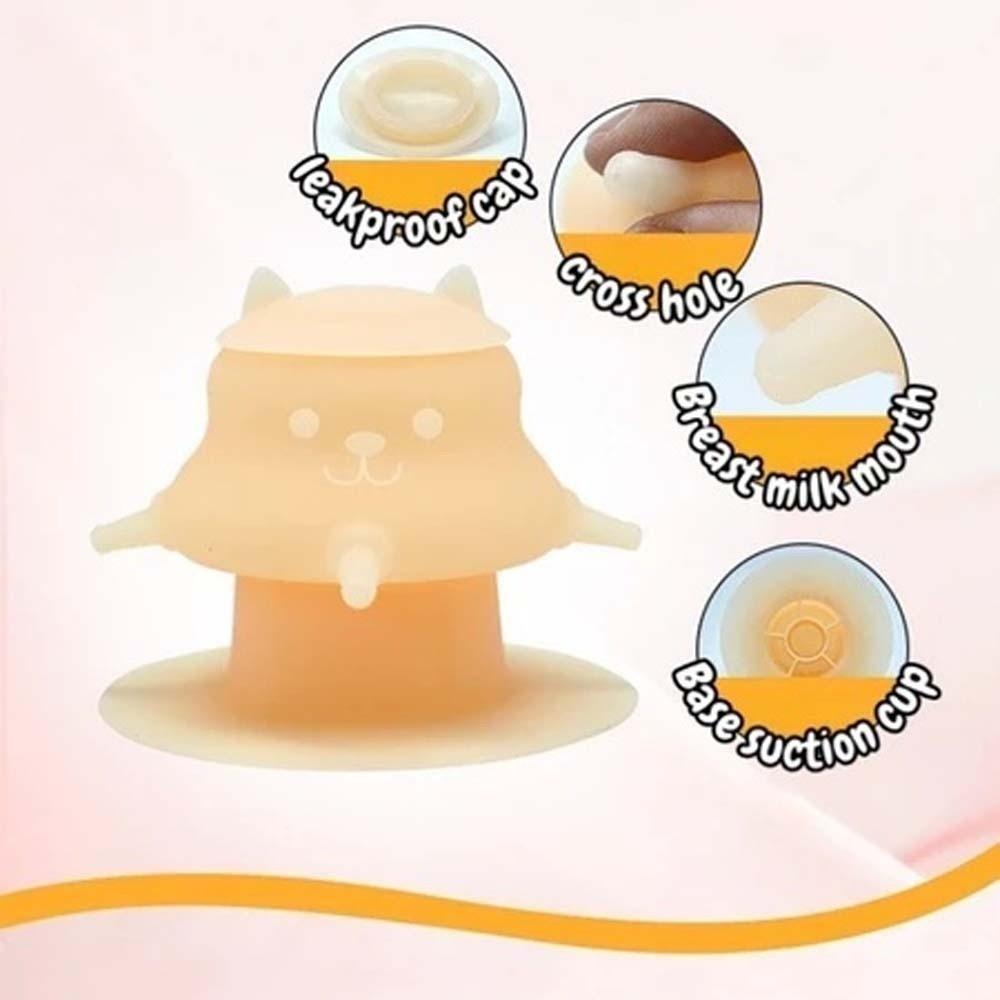 Cat Food Dispenser Kitten Nipple Feeder Nipple Suction Cup Base Bionic Nipple Dog Cat Food Bowl Silicone 230ml Pet Bowl