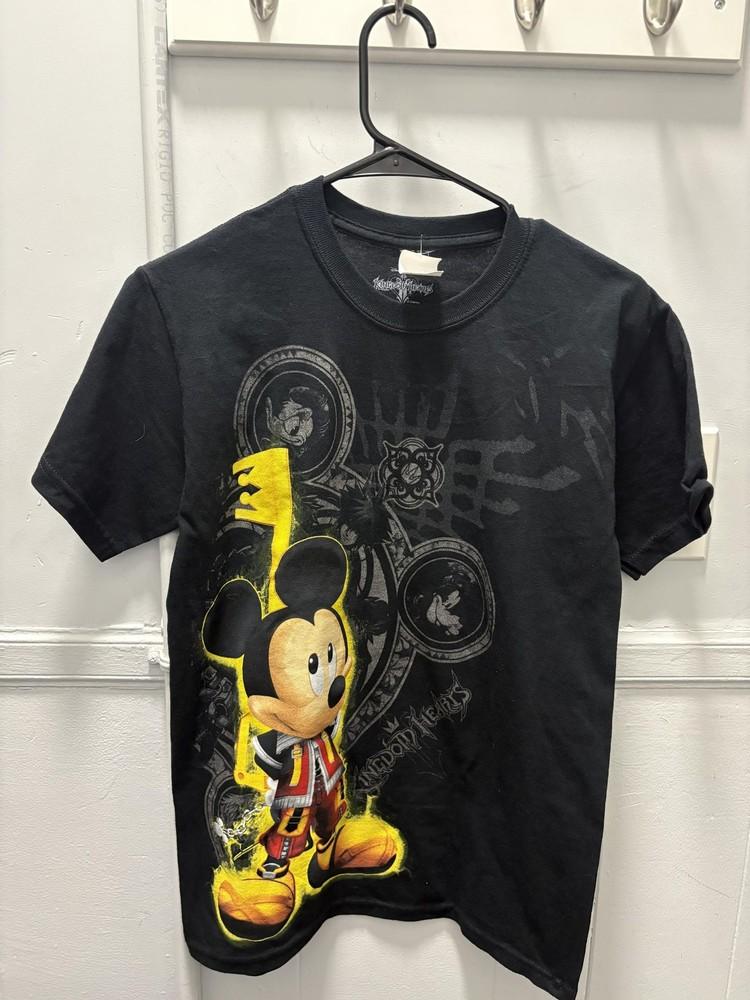 Kingdom Hearts Mickey Mouse Shirt Mens Small Black Graphic Tee Mad Engine Disney Unisex T-Shirt S
