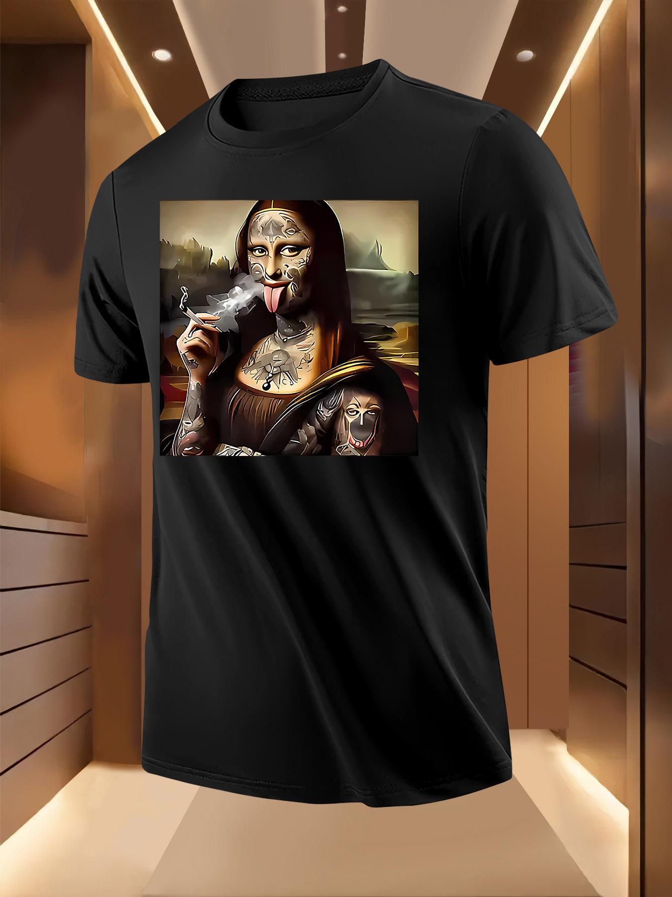 Mona Lisa Tattoo Graphic Tshirt - Breathable Lightweight ... XXL