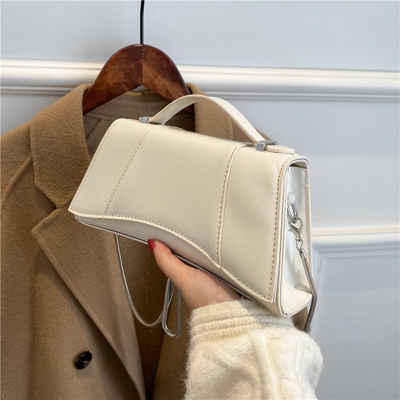 

Женская сумка из змеиной кожи, роскошный дизайн, женская сумка в виде песочных часов, сумка через плечо из искусственной кожи с цепочкой, женская дорожная сумка 24x12x7cm белый