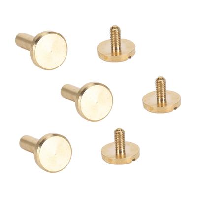 50 Satz Bindnieten Runde Flachkopf Messing Schlitzschraube Nieten für Gürtel Taschen Geldbörsen Schuhe Jacken