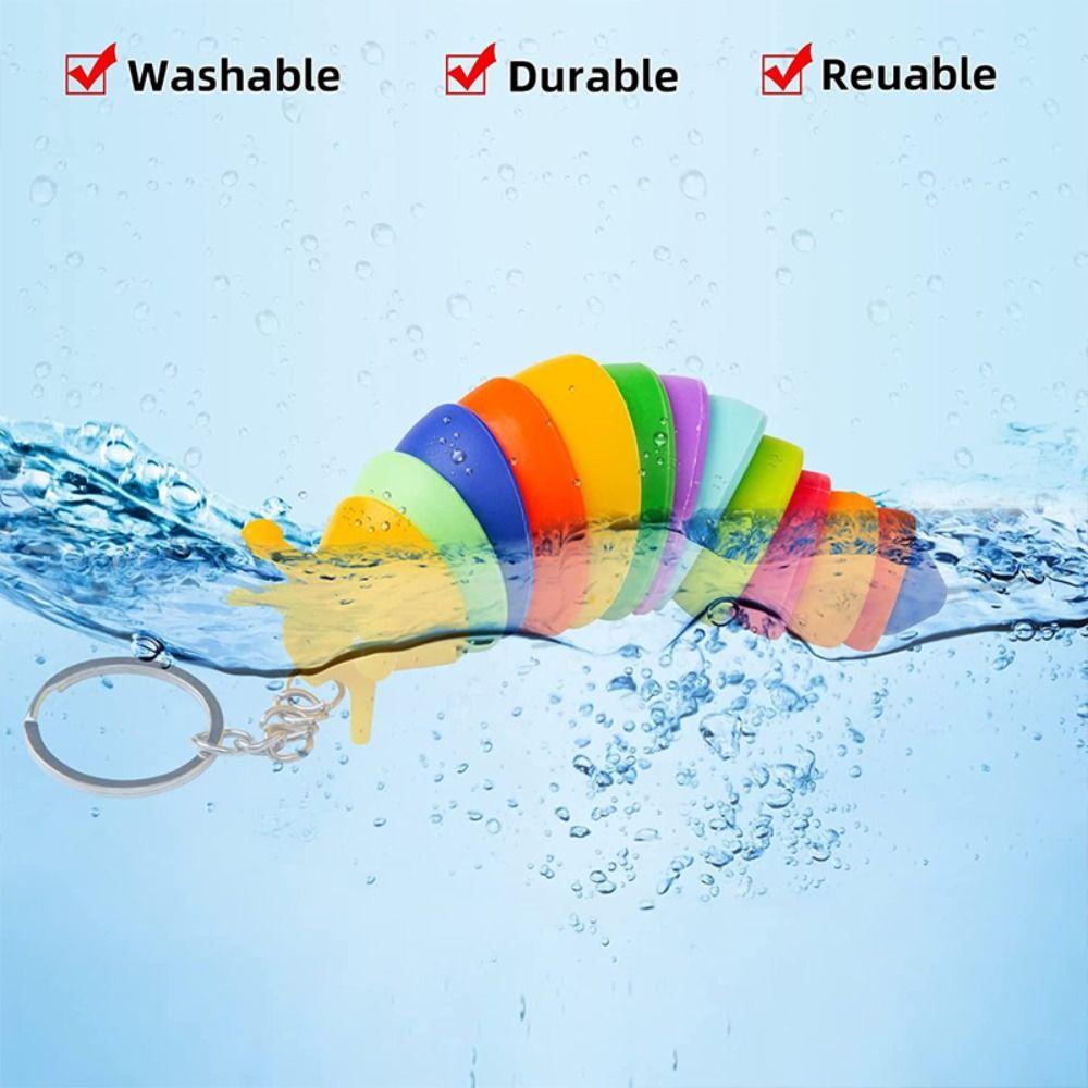 Sensory Toys Caterpillar Keyring Caterpillar Keychain Key Chain Finger Slug Snail Caterpillar