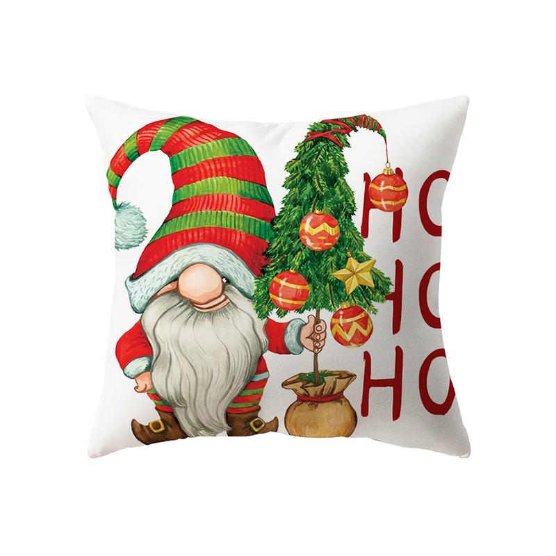 Χαριτωμένη Χριστουγεννιάτικη Θέμα Άγιος Βασίλης Τυπωμένο Μοτίβο Κάλυμμα Μαξιλαριού Διακόσμηση Σαλονιού Σπιτιού Καναπές Πολυεστερικό Μαξιλάρι Μαξιλαροθήκη