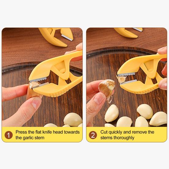 Garlic Peeler Stainless Steel Vegetable Peeler Manual Garlic Peeling Tool with Hanging