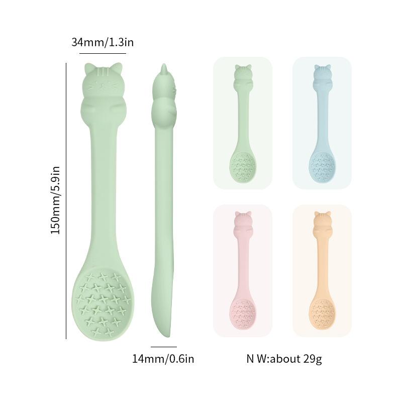 New Silicone Pet Puppy Feeding Spoon Silicone Pup Slow Food Medicine Spoon Pet Cat Slow Food Silicone Spoon