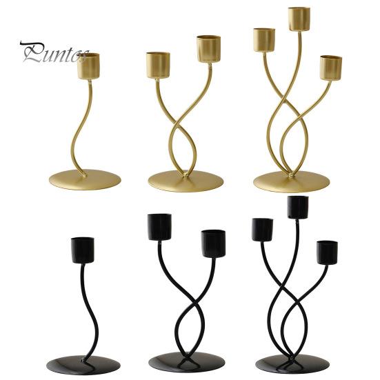 Taper Candle Holder Metal Curved Candle Holder Table Centerpiece Tapered Pillar Candles Holder for Wedding Festive Decor
