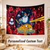 Custom Name Text Tapestry,Adventure Time cartoon Boho Wall Hanging, Decorative Backdrop Tapestry For Room