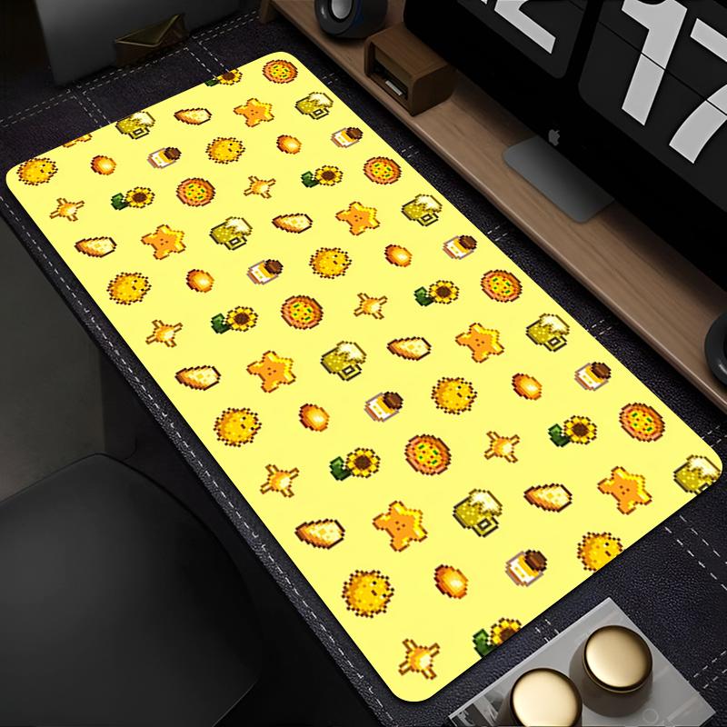 Gaming Mouse Pad Laptop Green Plants Desk Mat PC Kawaii Pixel Art Stardew Valley Anime Sky Mousepad Gamer Cabinet Keyboard Rug