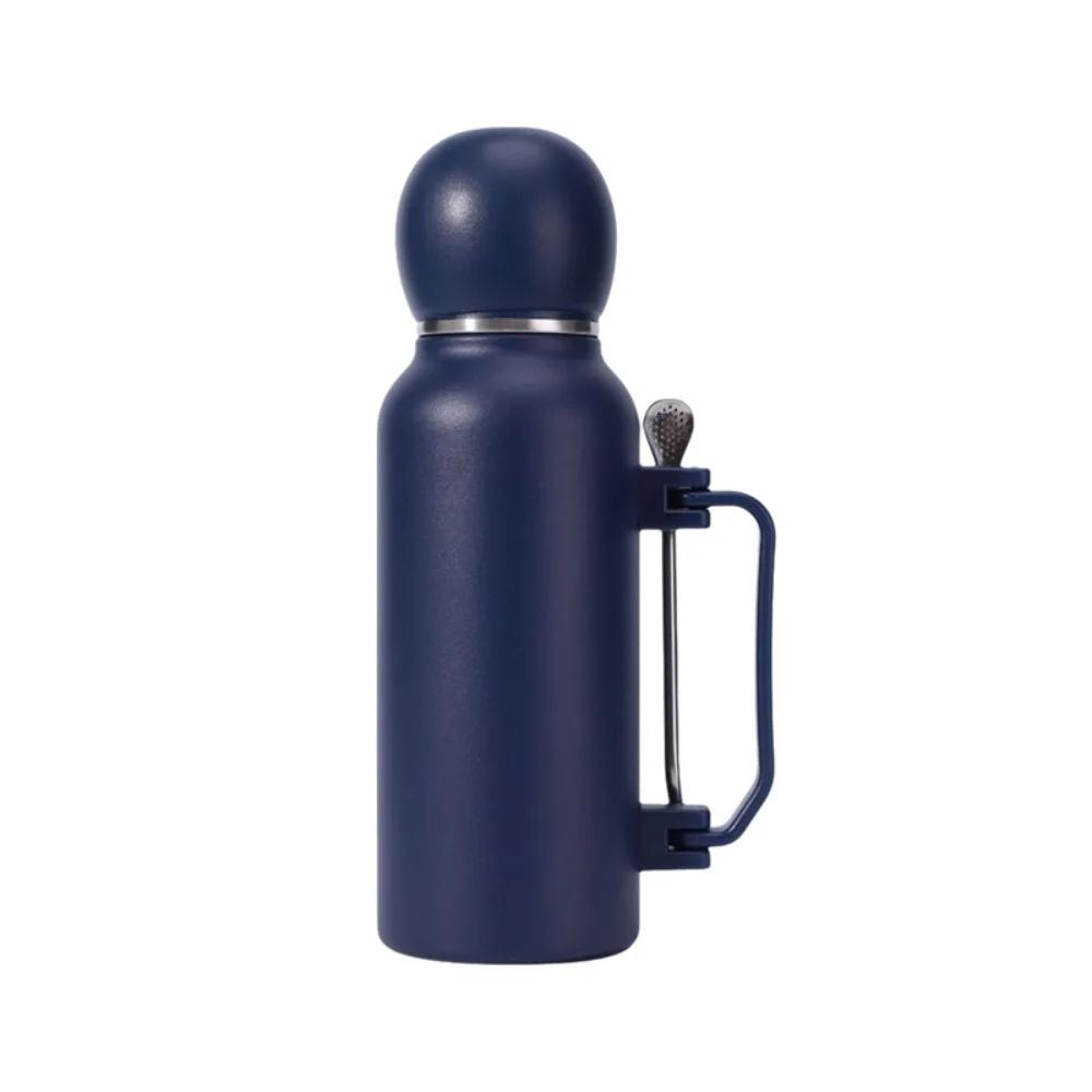 Thermos da 1,3L per Yerba Mate a Doppia Parete in Acciaio Inossidabile, Grande Capacità con Cannuccia, Bottiglia Termica, Regalo