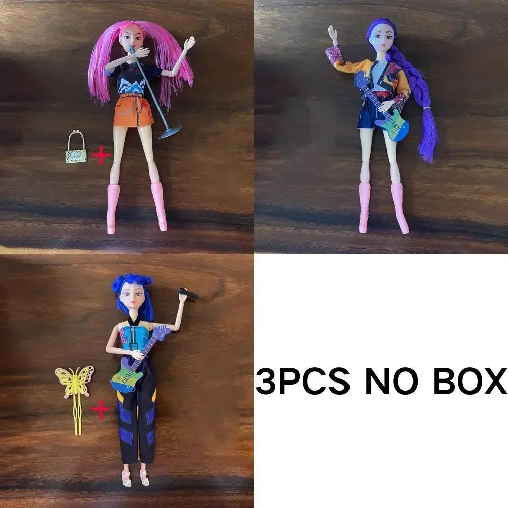 !@%  NEW Anime KPop Demon Hunters Doll Vinyl Toy Rumi Mira Zoi Character Vinyl Mask Figurine Birthday Gift Fan Club Gifts