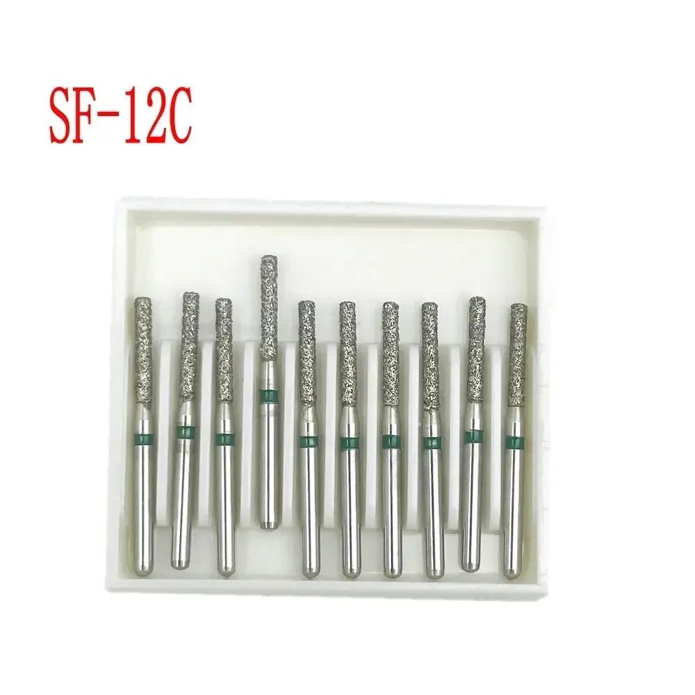 10pcs/box Dental Diamond Burs Drill FG Diamond 1.6mm Shank for High Speed Handpiece Burs