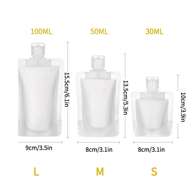 30/50/100 ml Lotionspendertasche, Reise-Shampoo-Aufbewahrungstasche, Shampoo-Flüssigkeits-Kosmetik-Aufbewahrung, wiederverwendbar, auslaufsicher, nachfüllbarer Beutel